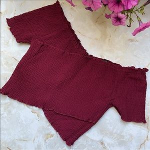 Wine Red crop top